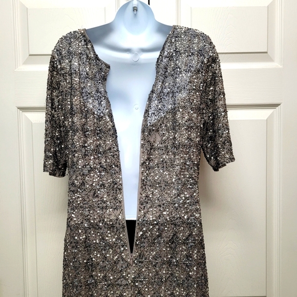 Adrianna Papell Fitted Sequin Mid-length Dress - Picture 10 of 14
